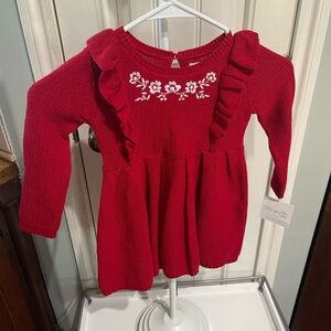 NWT Little Planet by Carters 100% organic cotton sweater dress 18M